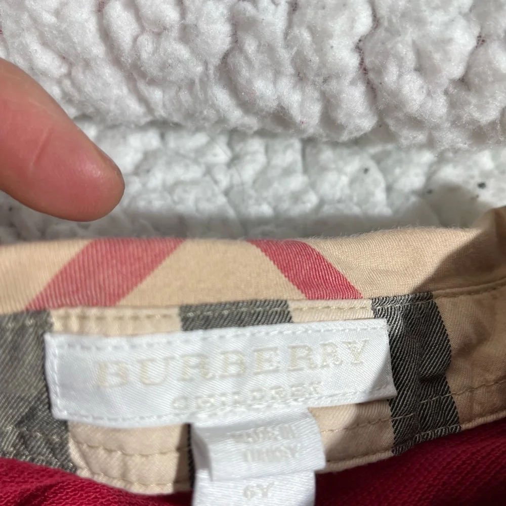 Burberry Red Polo Shirt for Kids